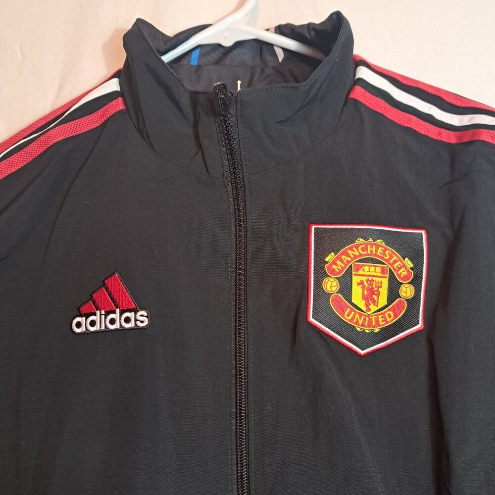 Adidas Manchester United Reversible Anthem Jacket HT1997 Men’s Size S NWT $110‎ - Picture 6 of 9